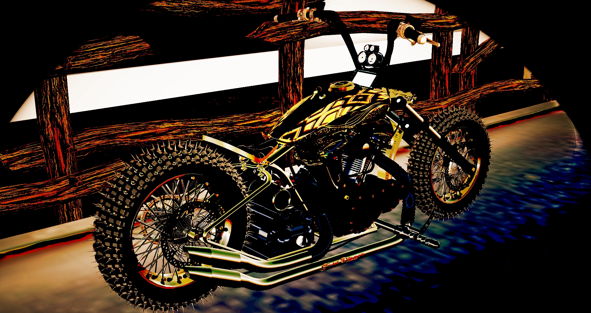 Bike Built In Virtual World - In Second Life